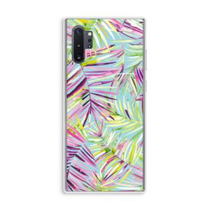 CaseCompany Tropical Palms Blue: Samsung Galaxy Note 10 Plus Transparant Hoesje