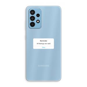 CaseCompany Reminder: Samsung Galaxy A52 Transparant Hoesje