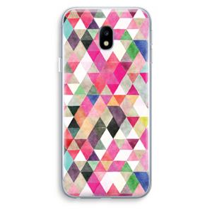 CaseCompany Gekleurde driehoekjes: Samsung Galaxy J3 (2017) Transparant Hoesje