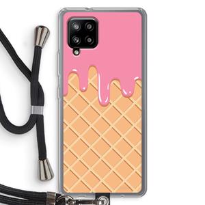 CaseCompany Ice cream: Samsung Galaxy A42 5G Transparant Hoesje met koord