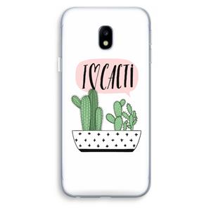 CaseCompany I love cacti: Samsung Galaxy J3 (2017) Transparant Hoesje