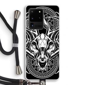 CaseCompany Oh Deer: Samsung Galaxy S20 Ultra Transparant Hoesje met koord