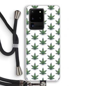 CaseCompany Weed: Samsung Galaxy S20 Ultra Transparant Hoesje met koord