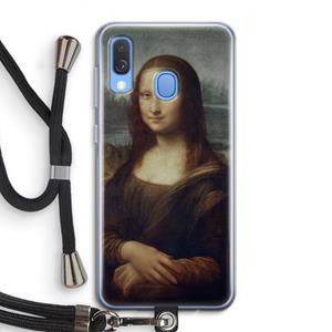 CaseCompany Mona Lisa: Samsung Galaxy A40 Transparant Hoesje met koord