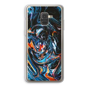 CaseCompany Black Unicorn: Samsung Galaxy A8 (2018) Transparant Hoesje