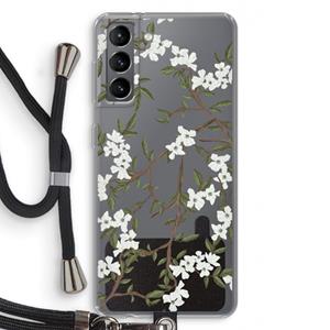 CaseCompany Blossoming spring: Samsung Galaxy S21 Transparant Hoesje met koord