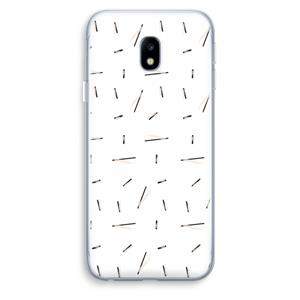 CaseCompany Hipster stripes: Samsung Galaxy J3 (2017) Transparant Hoesje