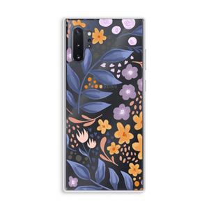 CaseCompany Flowers with blue leaves: Samsung Galaxy Note 10 Plus Transparant Hoesje