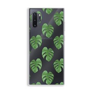 CaseCompany Monstera leaves: Samsung Galaxy Note 10 Plus Transparant Hoesje