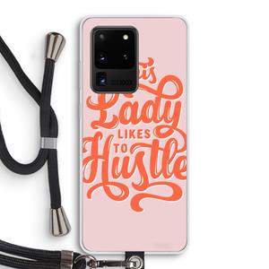 CaseCompany Hustle Lady: Samsung Galaxy S20 Ultra Transparant Hoesje met koord