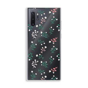 CaseCompany Small white flowers: Samsung Galaxy Note 10 Plus Transparant Hoesje
