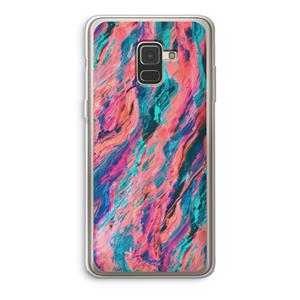 CaseCompany Electric Times: Samsung Galaxy A8 (2018) Transparant Hoesje