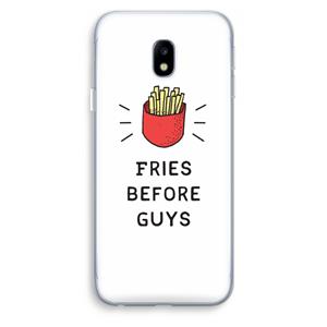 CaseCompany Fries before guys: Samsung Galaxy J3 (2017) Transparant Hoesje