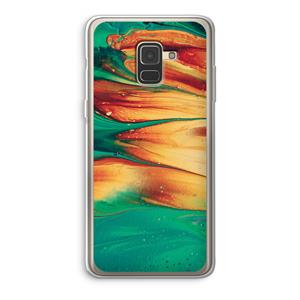 CaseCompany Green Inferno: Samsung Galaxy A8 (2018) Transparant Hoesje