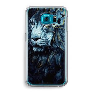 CaseCompany Darkness Lion: Samsung Galaxy S6 Transparant Hoesje