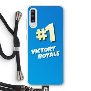 CaseCompany Victory Royale: Samsung Galaxy A70 Transparant Hoesje met koord