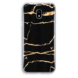 CaseCompany Gouden marmer: Samsung Galaxy J3 (2017) Transparant Hoesje