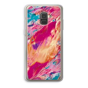CaseCompany Pastel Echoes: Samsung Galaxy A8 (2018) Transparant Hoesje