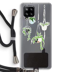 CaseCompany Hang In There: Samsung Galaxy A42 5G Transparant Hoesje met koord