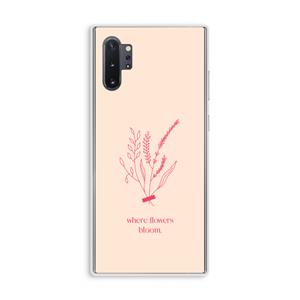 CaseCompany Where flowers bloom: Samsung Galaxy Note 10 Plus Transparant Hoesje