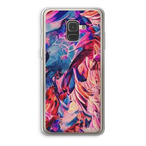CaseCompany Pink Orchard: Samsung Galaxy A8 (2018) Transparant Hoesje