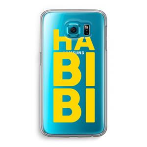 CaseCompany Habibi Blue: Samsung Galaxy S6 Transparant Hoesje