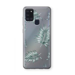 CaseCompany Simple leaves: Samsung Galaxy A21s Transparant Hoesje
