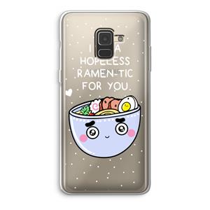 CaseCompany I'm A Hopeless Ramen-Tic For You: Samsung Galaxy A8 (2018) Transparant Hoesje