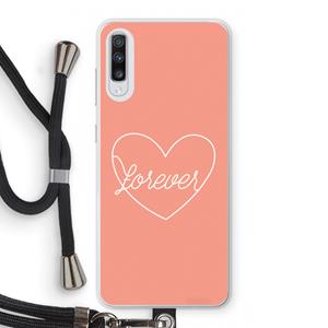 CaseCompany Forever heart: Samsung Galaxy A70 Transparant Hoesje met koord