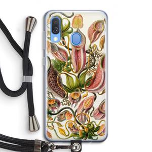 CaseCompany Haeckel Nepenthaceae: Samsung Galaxy A40 Transparant Hoesje met koord