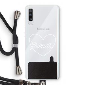 CaseCompany Friends heart pastel: Samsung Galaxy A70 Transparant Hoesje met koord