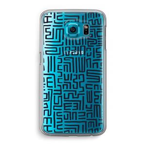 CaseCompany Moroccan Print: Samsung Galaxy S6 Transparant Hoesje