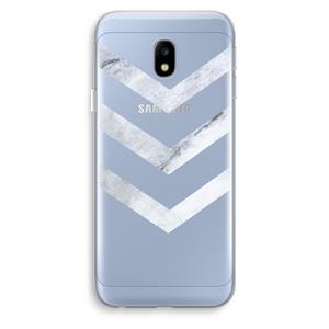 CaseCompany Marmeren pijlen: Samsung Galaxy J3 (2017) Transparant Hoesje