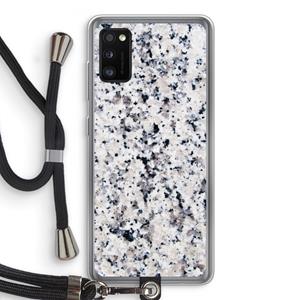CaseCompany Gespikkelde marmer: Samsung Galaxy A41 Transparant Hoesje met koord