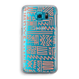 CaseCompany Marrakech Pink: Samsung Galaxy S6 Transparant Hoesje