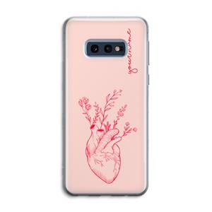 CaseCompany Blooming Heart: Samsung Galaxy S10e Transparant Hoesje