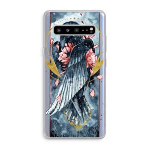 CaseCompany Golden Raven: Samsung Galaxy S10 5G Transparant Hoesje
