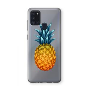 CaseCompany Grote ananas: Samsung Galaxy A21s Transparant Hoesje