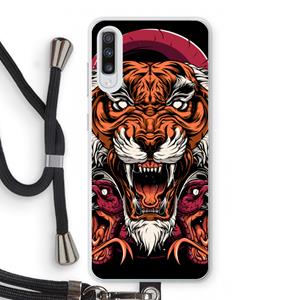 CaseCompany Tiger and Rattlesnakes: Samsung Galaxy A70 Transparant Hoesje met koord