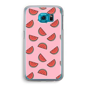 CaseCompany Watermeloen: Samsung Galaxy S6 Transparant Hoesje