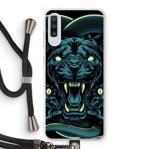 CaseCompany Cougar and Vipers: Samsung Galaxy A70 Transparant Hoesje met koord