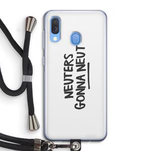 CaseCompany Neuters: Samsung Galaxy A40 Transparant Hoesje met koord