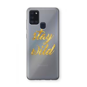CaseCompany Stay wild: Samsung Galaxy A21s Transparant Hoesje