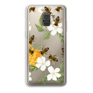 CaseCompany No flowers without bees: Samsung Galaxy A8 (2018) Transparant Hoesje
