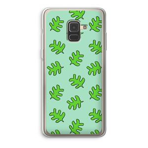 CaseCompany Groene blaadjes: Samsung Galaxy A8 (2018) Transparant Hoesje