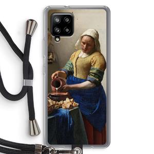 CaseCompany The Milkmaid: Samsung Galaxy A42 5G Transparant Hoesje met koord