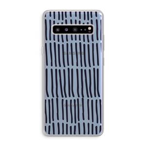 CaseCompany Moroccan stripes: Samsung Galaxy S10 5G Transparant Hoesje