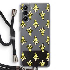 CaseCompany Bananas: Samsung Galaxy S21 Transparant Hoesje met koord