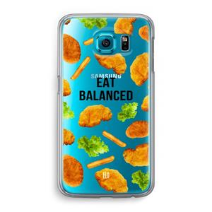 CaseCompany Eat Balanced: Samsung Galaxy S6 Transparant Hoesje