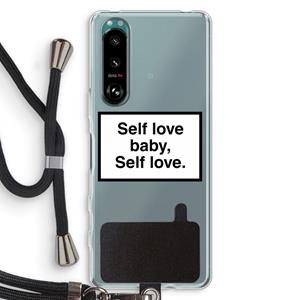 CaseCompany Self love: Sony Xperia 5 III Transparant Hoesje met koord